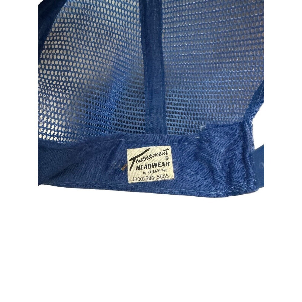 NOS Deadstock Vintage Texas Hot Shot Co. Blue Mesh Trucker Hat - Picture 6 of 7